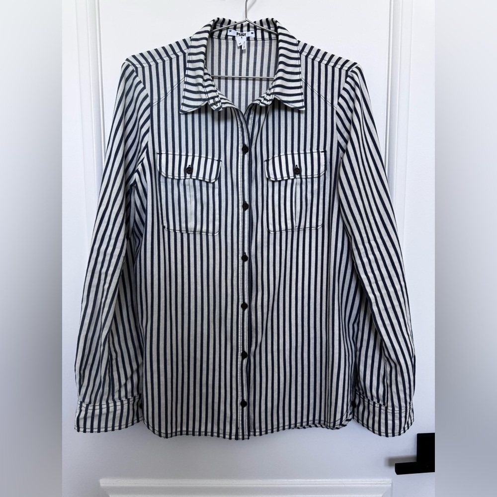 Paige Striped Button-Up Shirt